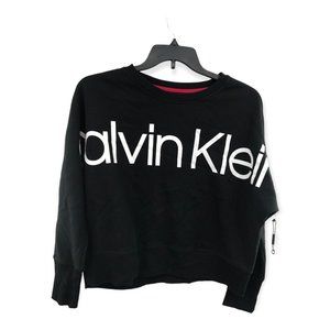 Calvin Klein Performance Womens M Black Long Sleeve Workout Athletic Top Shirt